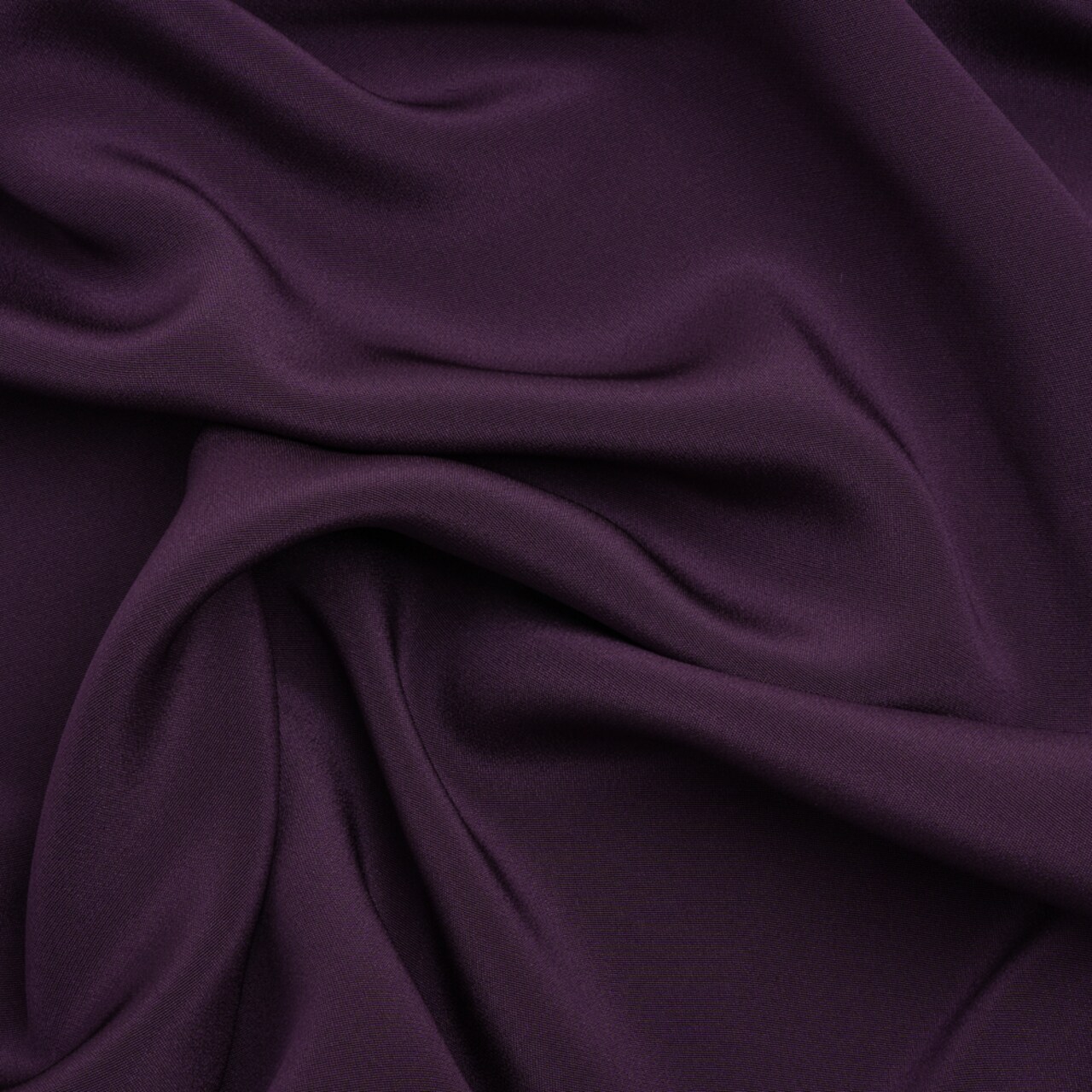 1 Yard Elegant Blackberry Silk Crepe Fabric Luxurious Four Ply for Sewing Projects, 44 Inches Width